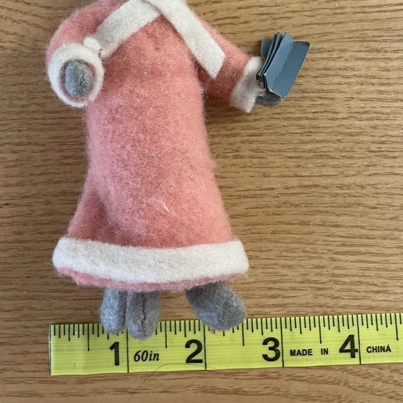 Heart Felts Midwest of Cannon Falls Fancy Cat Ornament Pink & Gray 1920s Flapper - Picture 8 of 8